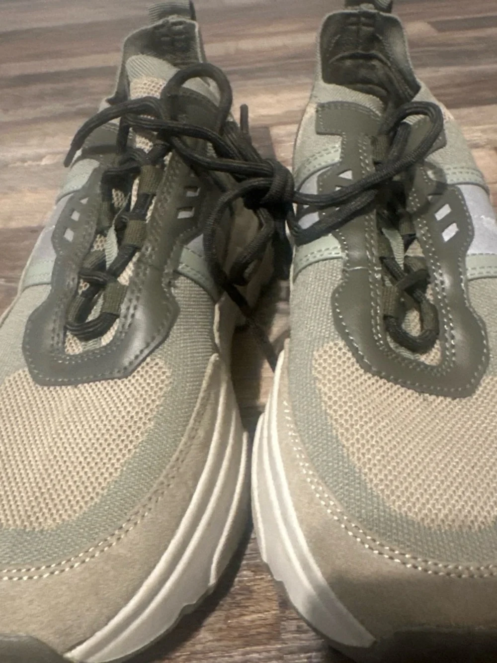 H&M Kids Olive Green and White Sneakers